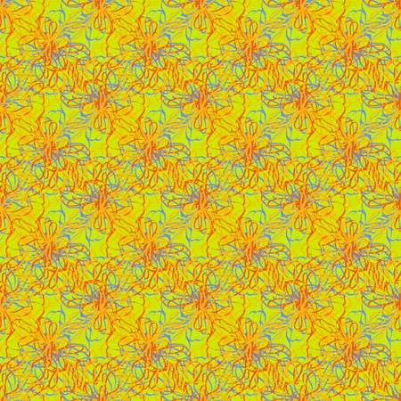 Colorful seamless pattern of twisted threads and lines.のイラスト素材