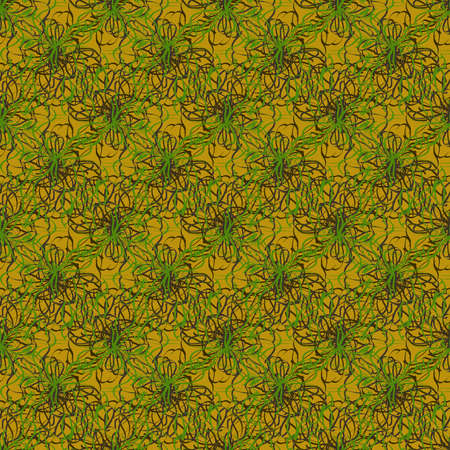 Colorful seamless pattern of twisted threads and lines.のイラスト素材