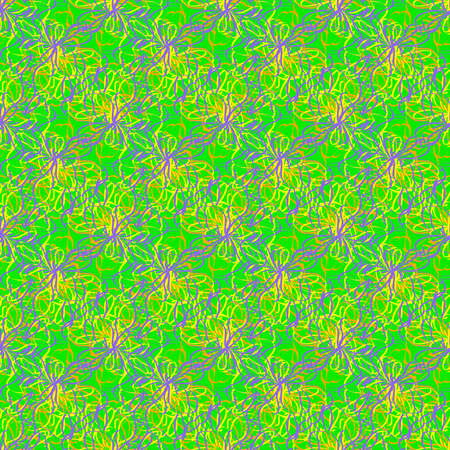 Multicolor thin line abstract bright seamless pattern.のイラスト素材