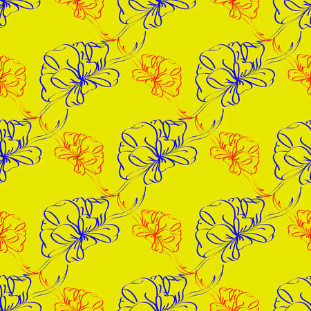 Multicolor bow and ribbon bright seamless pattern.のイラスト素材