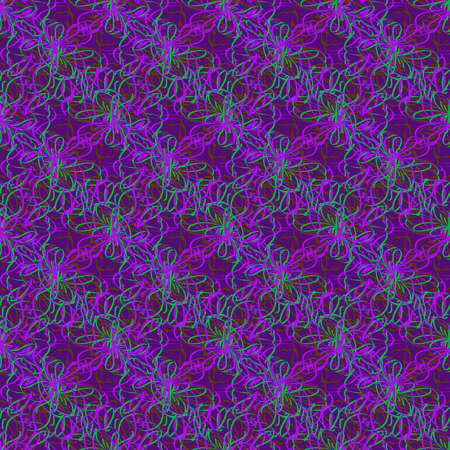 Colorful seamless pattern of twisted threads and lines.のイラスト素材