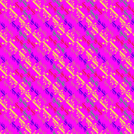 Arabic text happy holiday multicolor seamless pattern.のイラスト素材