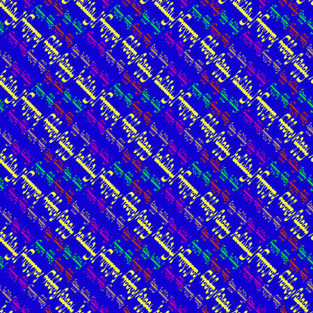 Arabic text happy holiday multicolor seamless pattern.のイラスト素材