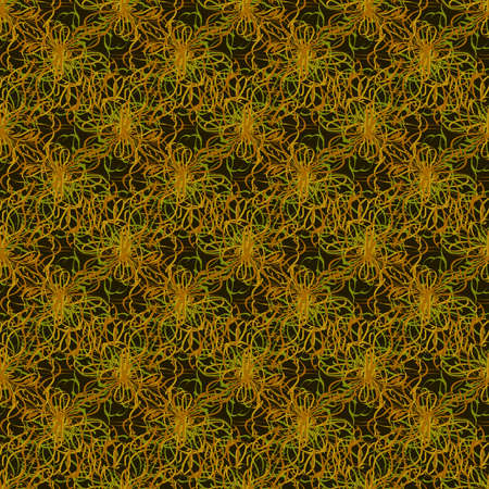 Colorful seamless pattern of twisted threads and lines.のイラスト素材