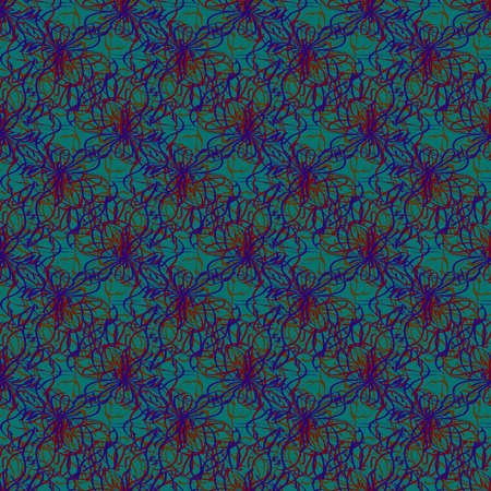 Colorful seamless pattern of twisted threads and lines.のイラスト素材