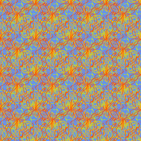 Colorful seamless pattern of twisted threads and lines.のイラスト素材