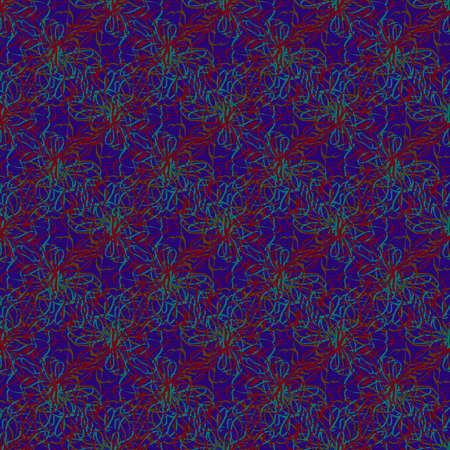 Colorful seamless pattern of twisted threads and lines.のイラスト素材