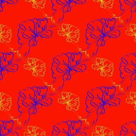 Multicolor bow and ribbon bright seamless pattern.のイラスト素材