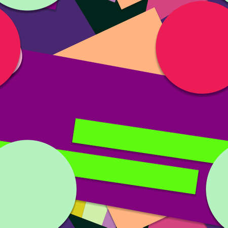 Flat material design - Creative vector trend seamless.