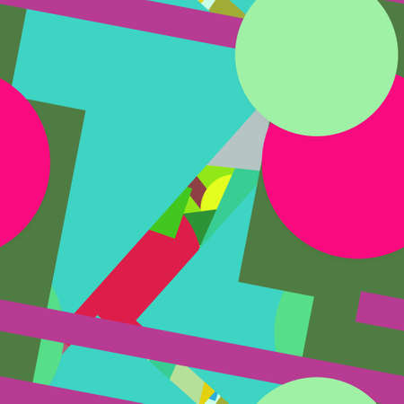 Flat material design - Creative vector trend seamless.
