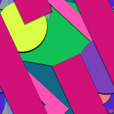 Flat material design - Creative vector trend seamless.