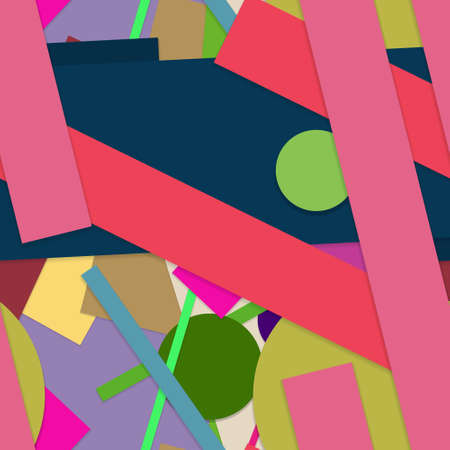 Flat material design - Creative vector trend seamless.のイラスト素材