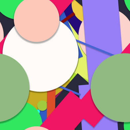 Flat material design - Creative vector trend seamless.のイラスト素材