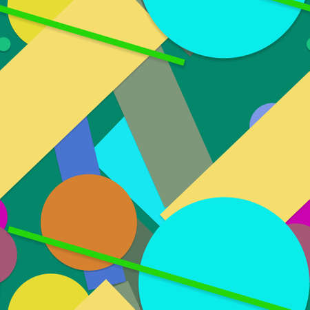 Flat material design - Creative vector trend seamless.のイラスト素材