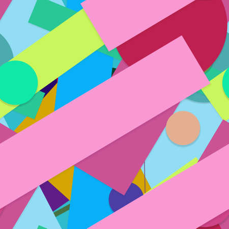 Flat material design - Creative vector trend seamless.のイラスト素材