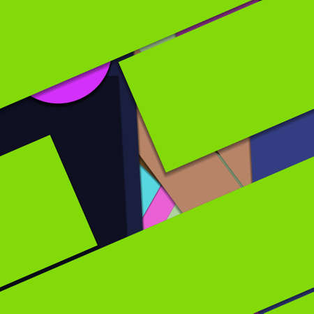 Flat material design - Creative vector trend seamless.のイラスト素材