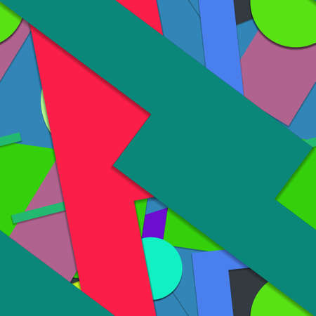 Flat material design - Creative vector trend seamless.のイラスト素材