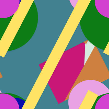 Flat material design - Creative vector trend seamless.のイラスト素材