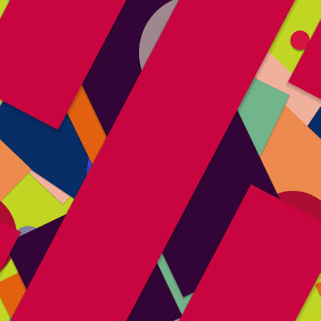 Flat material design - Creative vector trend seamless.のイラスト素材
