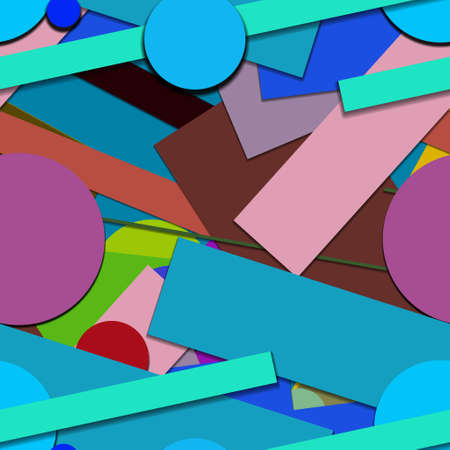 Flat material design - Creative vector trend seamless.のイラスト素材