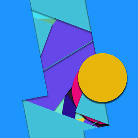 Flat material design - Creative vector trend seamless.のイラスト素材