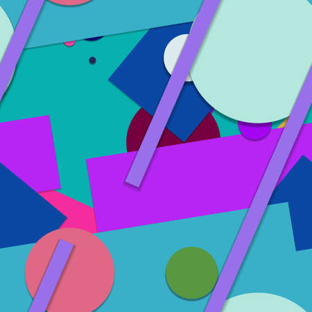 Flat material design - Creative vector trend seamless.
