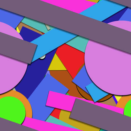 Flat material design - Creative vector trend seamless.