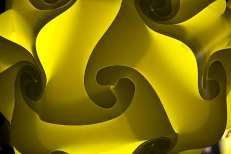 An illuminated light lamp shade with moddern folded texture