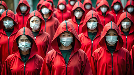 Guard from Squid Game. Netflix show. Squid Game is a South Korean survival drama television seriesの素材