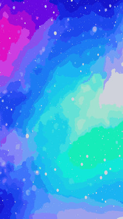 Wintry christmas design elements with snowflakes in different colors.Blurred wintry mix with falling snow on background for use as a texture.Crystal snowflake and circle elements vector graphics.のイラスト素材