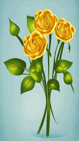 Golden rose flower art deco wallpaper background vector. Floral line art background design for luxury elegant pattern interior design, vector art, fashionable textile patterns. vector image. 3d.のイラスト素材