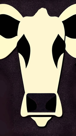 Various cute cows. abstract colors. Hand-drawn color fashion vector illustrations. funny characters. cartoon style.のイラスト素材