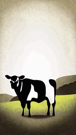 Various cute cows. abstract colors. Hand-drawn color fashion vector illustrations. funny characters. cartoon style.のイラスト素材