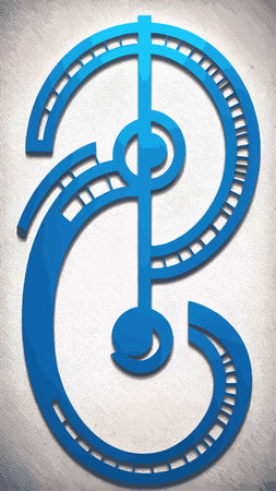 Musical notes on a multicolored background.3d. Vector image, musical texture.Treble clef and bass clef.の写真素材