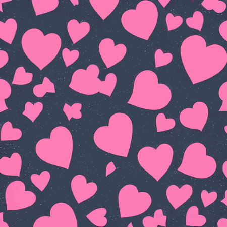 Red hearts seamless pattern. Valentines day background. love romantic theme. Vector abstract texture with small linear hearts. Stylish minimal design for wrapping, fabric, cloth, print, wedding decorのイラスト素材