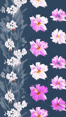 Floral hand drawn background. Botanical line art wallpaper with flowers, branches and eucalyptus leaves. Design in red and green shades watercolor texture for banner, prints, wall art and home decor.のイラスト素材