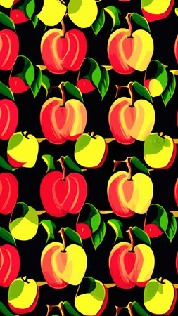 Different colors and parts of the vector set of apples. Elements of fruit design. Whole apples, slices, leaves and apple seeds - vector design elements,のイラスト素材