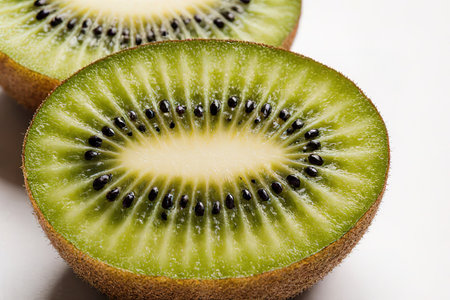 Kiwi sliced ââfruit seamless pattern. illustration. Design for textile, poster, banner. abstract illustration with kiwi.created with the help of artificial intelligence.の素材