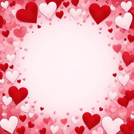 Design for Valentine's Day. Realistic gift boxes. Open a gift box full of decorative holiday item. Holiday banner, web poster, flyer, stylish brochure, greeting card, cover. Romantic background.created with the help of artificial intelligence.の素材