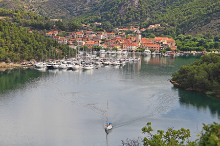 views of the beautiful Krka riverの写真素材