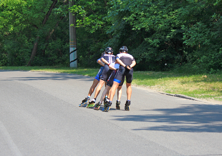 art run on roller skatesのeditorial素材