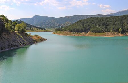 green lake in the village of Imotski in Croatia