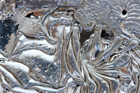 fancy interesting molten tin ingotの写真素材
