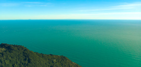 view of the immense sea, painting, living nature, infinite horizonの写真素材