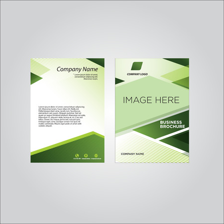 brochure template green companyのイラスト素材