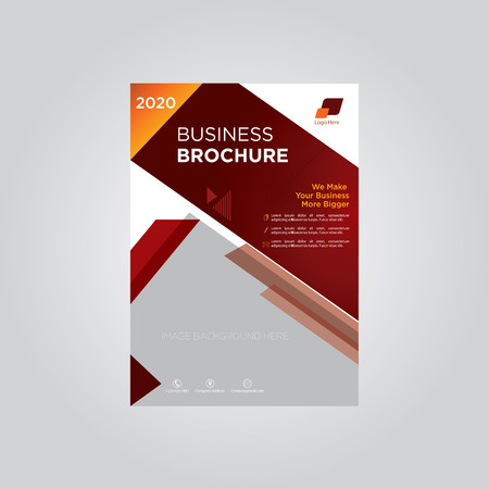 Business brochure company template maroonのイラスト素材