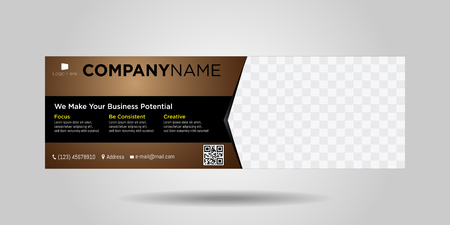 horizontal business banners simple modern design black gold website tags printing and many moreのイラスト素材