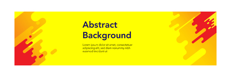 banner abstract modern design_Yellow backgroundのイラスト素材
