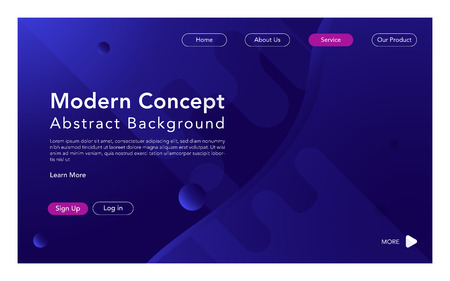 landing page simple design geometric background Dynamic shapes composition_dark styleのイラスト素材
