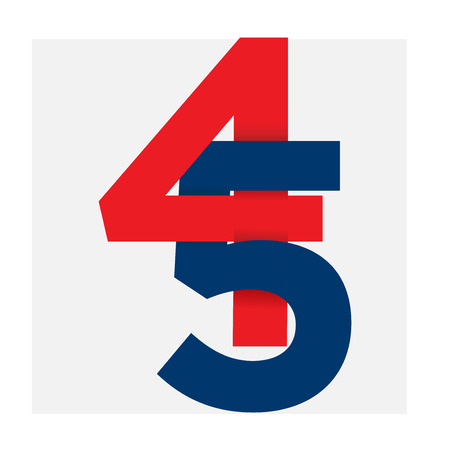 number illustration isolated logo_four five